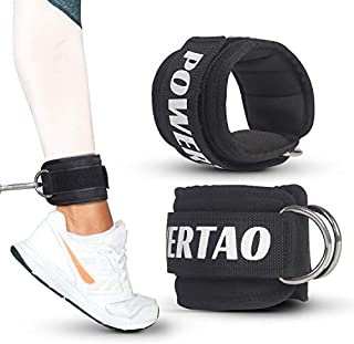 Powertao Fitness Ankle Strap for Cable Machines for Kickbacks, Glute Workouts, Leg Extensions, Curls, and Hip Abductors for Men and Women, Adjustable Neoprene Support