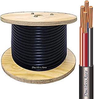 100 Ft 14-4 Awg Control Cable for Ductless Mini Split Air Conditioner Heat Pump Systems; 14 Awg 4 Conductor Color Coded Stranded