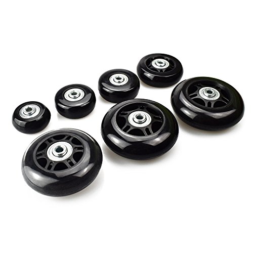 Micnaron Luggage Suitcase Replacement Wheels,Inline Outdoor Skate Replacement Wheels with Multiple Sizes,Set of (2) Wheels