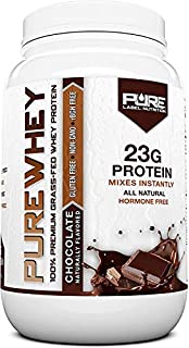 Pure Label Nutrition 100% USA Grass-Fed Whey Protein Concentrate, 2lb Chocolate, Non-GMO, rBGH Free, Soy Free, Gluten Free, Low Carbs and Low Fat, No Sugar Added, Keto Friendly