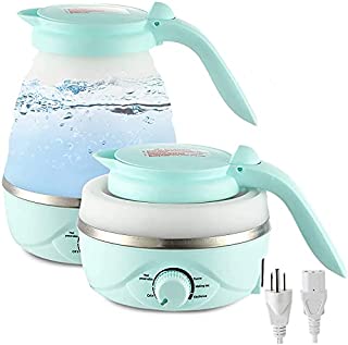 Gootrades 0.7 L Portable Electric Travel Kettle,Collapsible&Foldable with Temperature Control,Auto Keep&Boil Dry Protection,Food Grade Silicone Mini Electric Kettle for Boiling Water