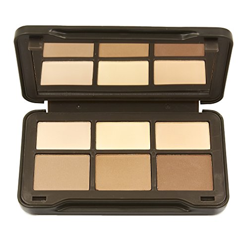 BYS On-The-Go Contour Powder Palette, Six Shades with Mirror