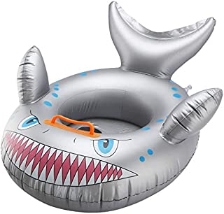 Toddler Pool Floats, Inflatable Kids Water Float Ring with Handle, Safe Material and Soft Seat, Baby Swimming Ring for 1-6 Years Old Kids (Shark)