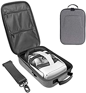 Eyglo Hard Carrying Case for Oculus Quest 2 VR Gaming Headset and Controllers, Oculus Quest 2 Accessories Travel Case Shoulder Bag Waterproof ShockproofGrey