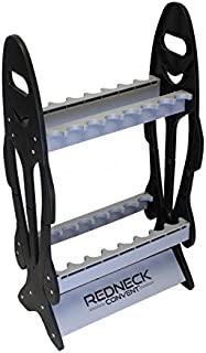 Redneck Convent Fishing Pole Vertical Floor Display Rack, 32in x 17.5in x 8in  Standing Storage Organizer for 16 Rods and Reels