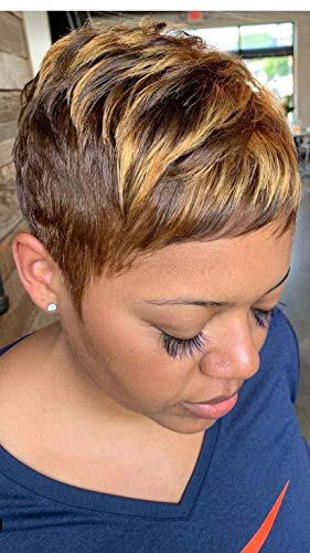 Naseily Short Black Pixie Cuts Hair Wigs African American Short Black Wig Female Hairstyles (NAS-9622)