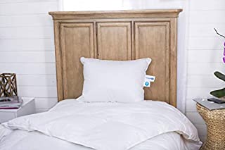 Continental Bedding 100% Goose Down Pillows - Premium Luxury Sleeping, Egyptian Cotton Shell, Medium Firm for Side, Back, Stomach Sleepers, White, Standard Size - 20x26, Made in USA