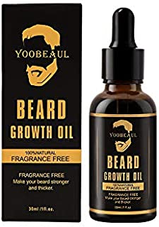 Beard Growth Oil (Grow Your Beard Fast) for Beard More Full and Thick, YOOBEAUL Beard Growth Serum of Plant extraction, Pure Natural- Promote Beard and Hair Growth