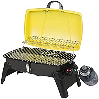 Camplux Portable Gas Grill 10,000 BTU, Small Propane Grills with Piezo Ignitor, Tabletop Grill 189 Square Inch for BBQ, Camping