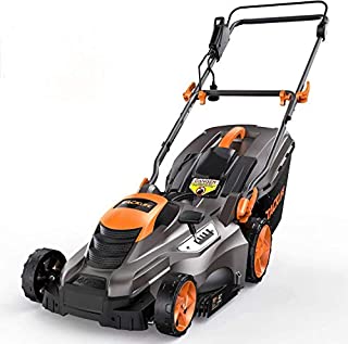 TACKLIFE Corded Electric Lawn Mower 13 Amp, 16 Inch Lawn Mower, 5 Cutting Heights, Vertical Storage, Tool-Free Assembly, Quick Folding