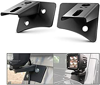 Nilight - 90026B 2PCS Jeep JK A-Pillar Windshield Hinge Mounting Brackets for Offroad LED Fog Light Halogen Work Light for 2007-2017 Jeep Wrangler JK,2 years Warranty