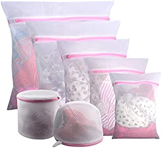 Gogooda 7Pcs Mesh Laundry Bags for Delicates with Premium Zipper, Travel Storage Organize Bag, Clothing Washing Bags for Laundry, Blouse, Bra, Hosiery, Stocking, Underwear, Lingerie