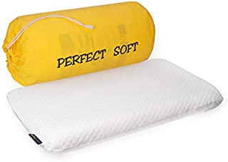 Ultra Thin Stomach Sleeping Memory Foam Pillow, Low Profile, Slim, Flat, 2.6 Inches Thick, Best Flat & Slim Pillow for Stomach and Back Sleepers, Therapeutic Design for Spinal Alignment,