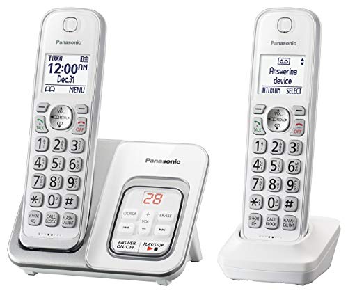 Panasonic KX-TGD532W Cordless Phone with Answering Machine - 2 Handsets (Renewed)
