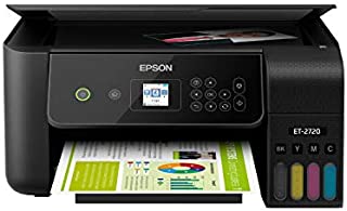 Epson EcoTank ET-2720 Wireless Color All-in-One Supertank Printer with Scanner and Copier - Black