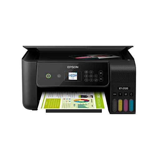 Epson EcoTank ET-2720 Wireless Color All-in-One Supertank Printer with Scanner and Copier - Black