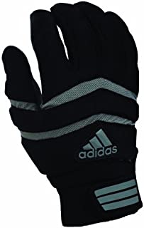 adidas Big Ugly 1.0 Youth Padded Football Lineman Gloves, Medium, Black/Gray