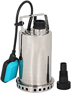 SUPER DEAL Submersible pump Stainless Steel Sump Pump Dirty/Clean Water Pump Pool Utility Pump w/ 26ft Cable and Float Switch (Stainless Steel)