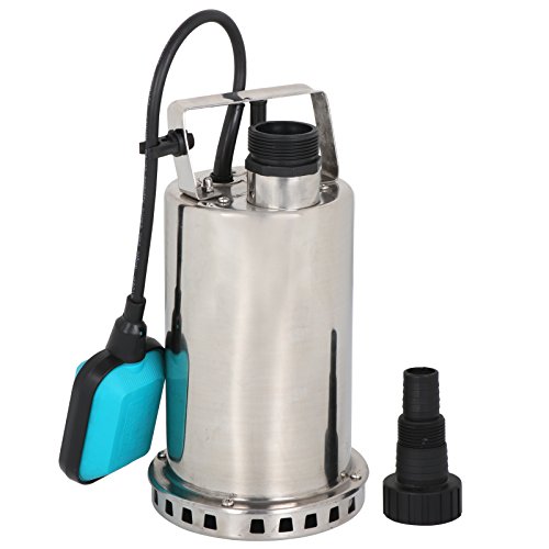 SUPER DEAL Submersible pump Stainless Steel Sump Pump Dirty/Clean Water Pump Pool Utility Pump w/ 26ft Cable and Float Switch (Stainless Steel)