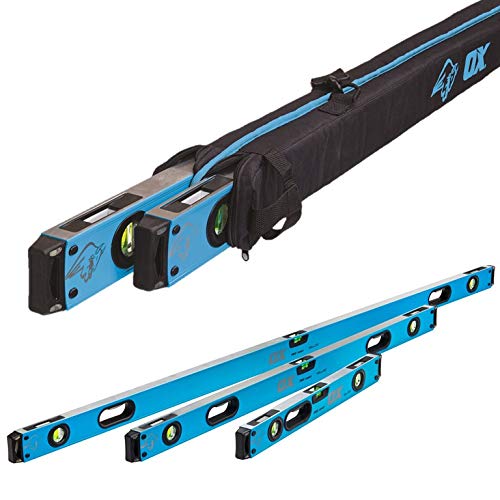 OX TOOLS Pro Series Level Bundle - 24-Inch, 48-Inch, 72-Inch Levels & a Free Pro Level Bag