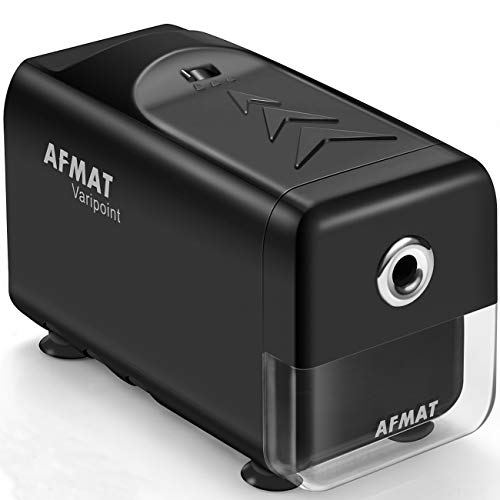 Electric Pencil Sharpener Heavy Duty, AFMAT Pencil Sharpener for Classroom, Auto Stop, Super Sharp & Fast, Commercial Pencil Sharpener for 6-8mm No.2/Colored Pencils/Office/Home, Upgraded Packaging