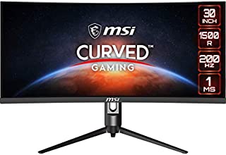 MSI Full HD Non-Glare 1ms 2560 x 1080 Ultra Wide 200Hz Refresh Rate HDR Ready USB/DP/HDMI Smart Headset Hanger FreeSync 30Gaming Curved Monitor (Optix MAG301CR) - Black