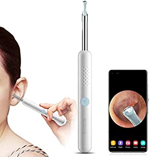 Bebird R1 Ear Cleaning Camera Otoscope, WiFi 3MP HD Smart Ear Cleaner with Camera Kit with 6LED Lights Work with iPhone & Android Safe Home Ear-Wax Removal Tool Endoscope for Kid Adult & Pet(White)