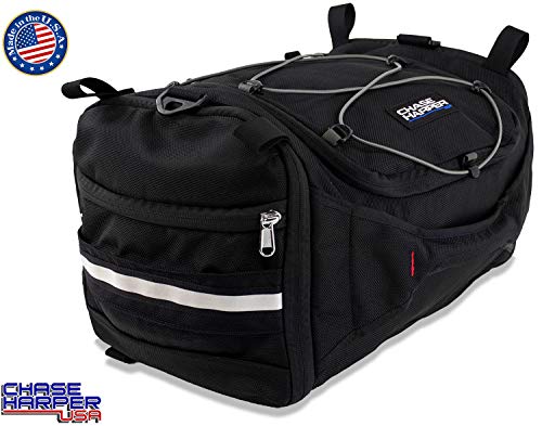 Chase Harper USA 4250 Deluxe Hide-Away Tail Trunk - Water-Resistant, Tear-Resistant, Industrial Grade Ballistic Nylon with Adjustable Bungee Mounting System for Universal Fit