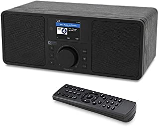 Ocean Digital WiFi/FM Internet Radio WR230S Alarm Clock Radio with Bluetooth Receiver & Ethernet Port, Stereo Speakers, Line Out, Aux in, 20,000+ Stations, 2.4