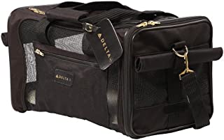 Sherpa, Delta Travel Pet Carrier, Airline Approved, Lightweight, Padded, Secure, with Carrying Strap, Mesh Windows, Safety Locks, Spring Frame, Black, Medium