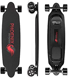 Phoenix Ryders Electric Skateboard Longboard with Remote Controller, Dual Motors Boosted Board with 25 MPH Top Speed Fast, 22 Miles Max Range,Sturdiness and Durability for Adults,Commuter