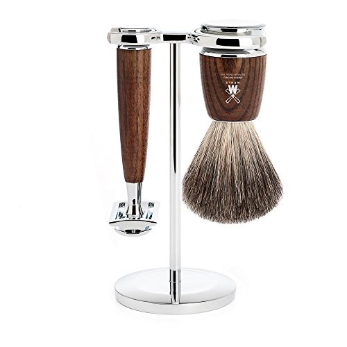 MÜHLE RYTMO 3-piece Pure Badger Safety Razor Luxurious Modern Shaving Set