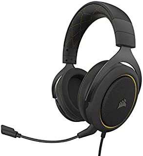 Corsair HS60 Pro  7.1 Virtual Surround Sound PC Gaming Headset w/USB DAC - Discord Certified  Works with PC, Xbox Series X, Xbox Series S, Xbox One, PS5, PS4, and Nintendo Switch  Yellow