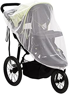 Mosquito Net for Strollers & Joggers Plus Pack n' Plays. Breathable with Elastic Netting for Easy fit, Delta Children, White