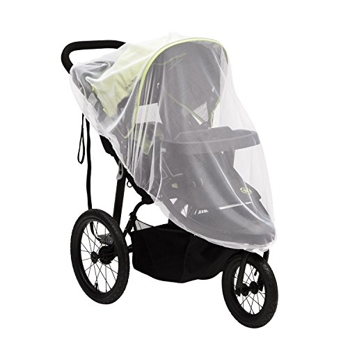 Mosquito Net for Strollers & Joggers Plus Pack n' Plays. Breathable with Elastic Netting for Easy fit, Delta Children, White