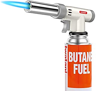 Butane Torch, Kollea Professional Kitchen Blow Torch, Mini Chef Artist Culinary Cooking Torch with Adjustable Flame & Reverse Use for Creme Brulee, Baking, Crafts, BBQ (Butane Gas Not Included)