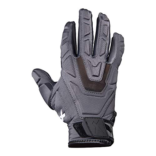 Xenith Football Youth Padded Lineman Gloves (Black, Large)