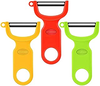 Original Vegetable Peeler Carbon Steel Blade 3-Pack Red/Green/Yellow