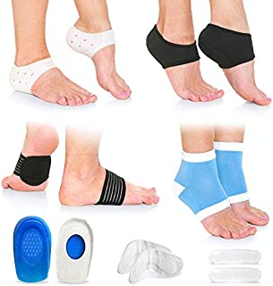 Plantar Fasciitis Foot Pain Relief 14-Piece Kit  Premium Planter Fasciitis Support, Gel Heel Spur & Therapy Wraps, Compression Socks, Foot Sleeves, Arch Supports, Heel Cushion Inserts & Heel Grips