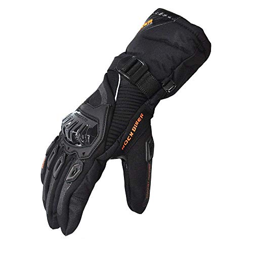 kemimoto Winter Motorcycle Gloves, Rainproof Riding Gloves with Touchscreen, Motorcycle Winter Gloves for Men, Warm Motorcycle Gloves for Riding, ATV, UTV, Snowmobile - Black, X-Large