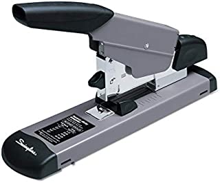 Swingline Heavy Duty Stapler, 160 Sheet High Capacity, Durable Office Desk Staplers, Alignment Guide, Commercial Desktop Stapler for Home Office Supplies or Desktop Accessories, Black/Gray (39005)