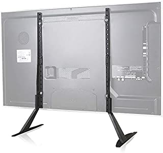 WALI Universal TV Stand Table Top for Most 22 to 65 inch LCD Flat Screen TV, VESA up to 800 by 400mm , Black (TVS001)