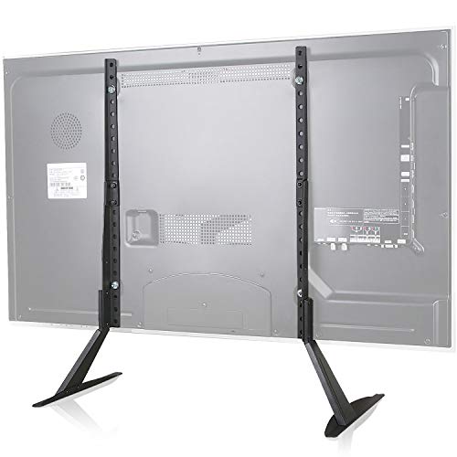 WALI Universal TV Stand Table Top for Most 22 to 65 inch LCD Flat Screen TV, VESA up to 800 by 400mm , Black (TVS001)