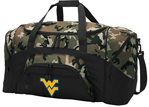 Large WVU Duffel Bag CAMO West Virginia University Suitcase Duffle Luggage Gift Idea for Men Man Him!