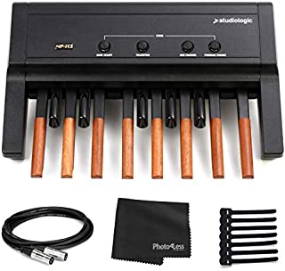 Studiologic Dynamic MIDI Base Pedal Board for MIDI Keyboards + Hosa Serviceable 5-pin DIN to Serviceable 5-pin DIN Cable + Rip Tie Wrap Hook-&-Loop Cable + Photo4less Black Cloth (13-Note)