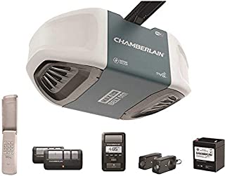 Chamberlain Group Chamberlain B970 Smartphone-Controlled Ultra-Quiet and Strong Belt Drive Garage Door Opener with Battery Backup and MAX Lifting Power, Blue