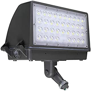 Kadision 100W LED Flood Light with Dusk to Dawn Photocell, Adjustable Arm Knuckle Mount Full Cut Off Area Security Lights, Replaces 350W MH 12000lm 5000K 100-277Vac IP65 Waterproof