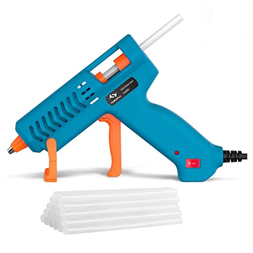 50WHot Glue Gun, Tilswall Mini Hot Melt Glue Gun with 12pcs Glue Sticks, High Temperature Anti-drip Melting Glue Gun Kit for Quick Home Repair, Arts, Crafts, DIY & Sealing