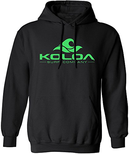 Koloa Surf Wave Logo Hoodies - Hooded Sweatshirt, M-Black/Green Hoodie