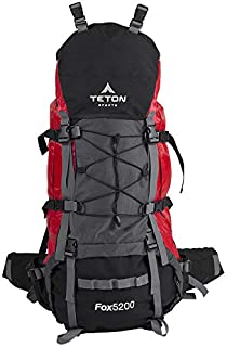 TETON Sports Fox 5200 Internal Frame Backpack; High-Performance Backpack for Backpacking, Hiking, Camping Mars Red, 34